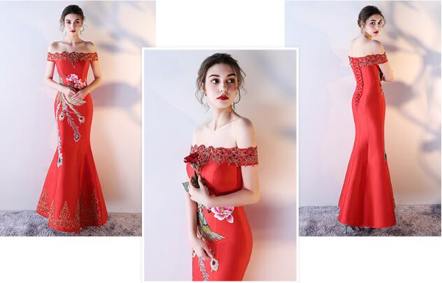 匠心啟航閱讀刺繡綁帶中式婚禮禮服