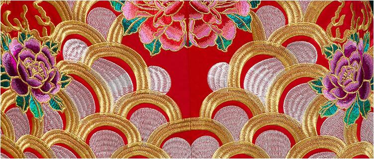 匠心啟航閱讀刺繡錦緞復(fù)古嫁衣中式禮服