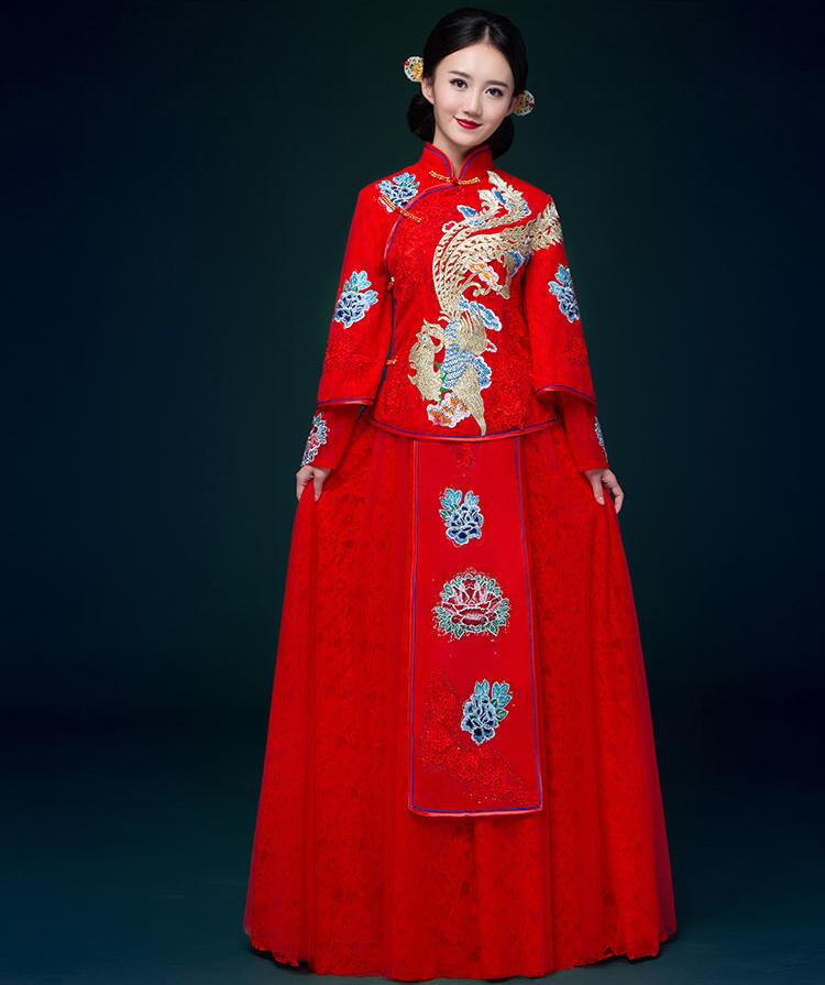 匠心啟航閱讀刺繡中式婚紗中式禮服圖片