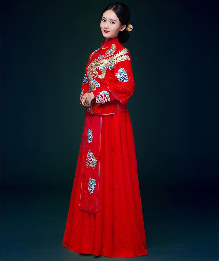 匠心啟航閱讀刺繡中式婚紗中式禮服圖片