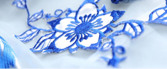 匠心啟航閱讀青花瓷魚尾旗袍中式禮服