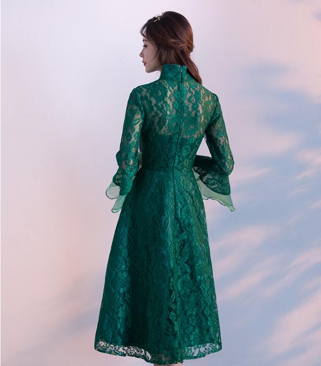 匠心啟航閱讀盤扣蘇繡印花中式禮服