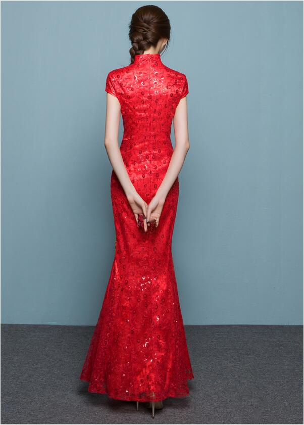 性感魚尾刺繡匠心啟航閱讀嫁衣中式禮服