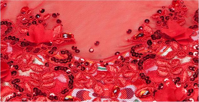 中式立領(lǐng)盤(pán)扣中國(guó)紅錦緞中式禮服