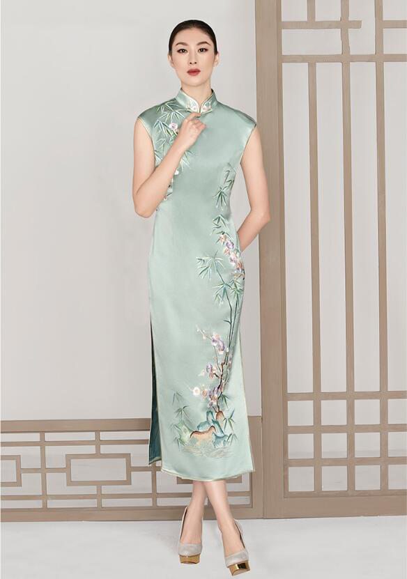 匠心啟航閱讀刺繡梅花宴會禮服中式禮服