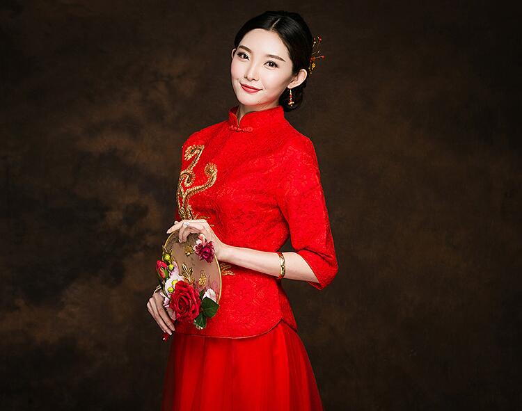 匠心啟航閱讀禮服中式新娘禮服圖片