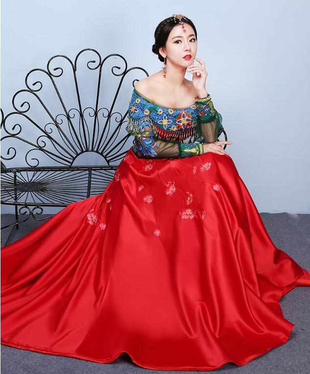 匠心啟航閱讀刺繡新娘禮服中式婚禮禮服