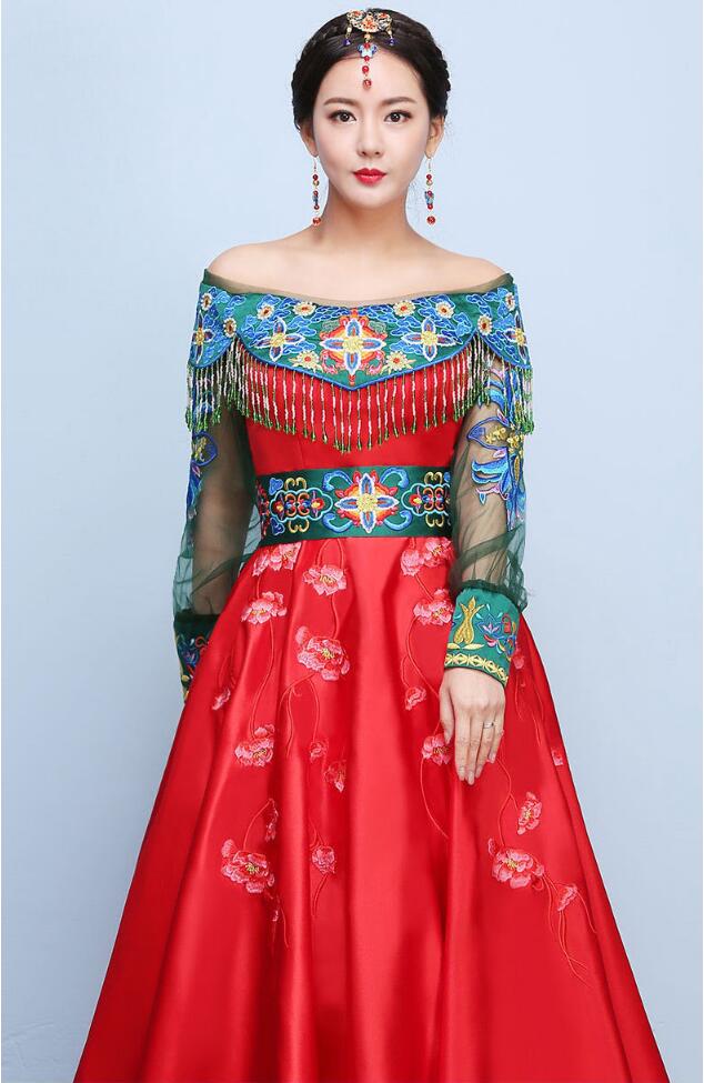 匠心啟航閱讀刺繡新娘禮服中式婚禮禮服