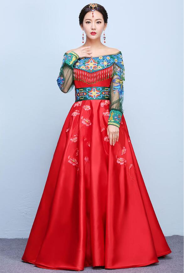 匠心啟航閱讀刺繡新娘禮服中式婚禮禮服