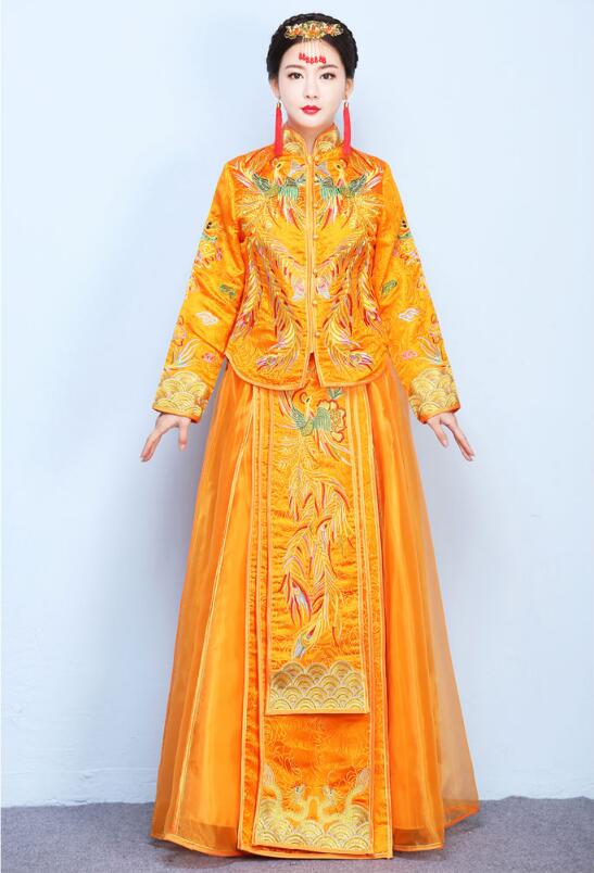 匠心啟航閱讀龍鳳褂中式婚禮禮服圖片