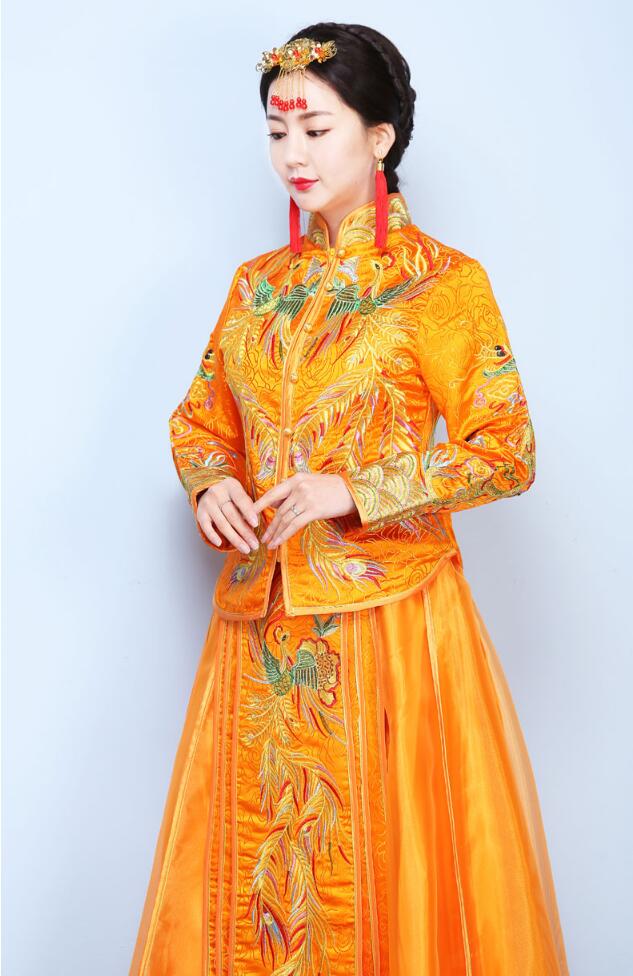 匠心啟航閱讀龍鳳褂中式婚禮禮服圖片