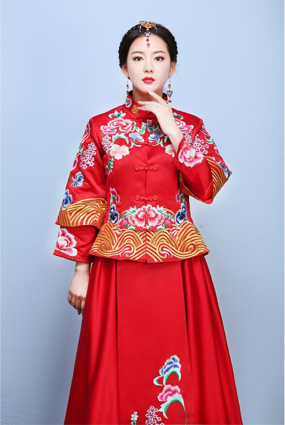 匠心啟航閱讀龍鳳褂嫁衣中式婚禮禮服