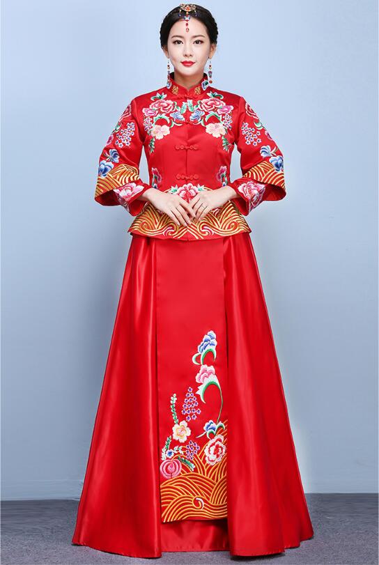 匠心啟航閱讀龍鳳褂嫁衣中式婚禮禮服