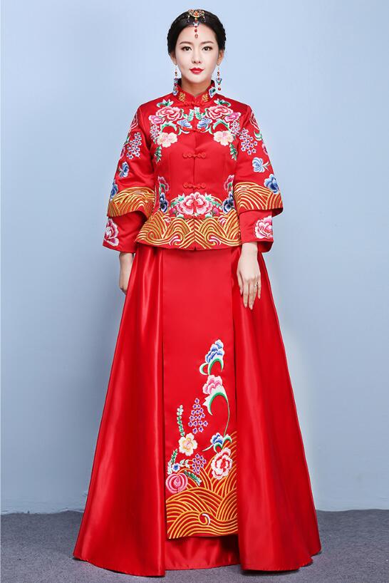 匠心啟航閱讀龍鳳褂嫁衣中式婚禮禮服