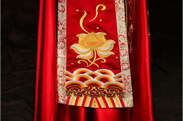 匠心啟航閱讀繡花喜字新娘禮服中式婚禮禮服