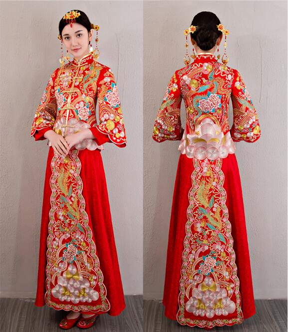 匠心啟航閱讀龍鳳褂刺繡禮服中式婚禮禮服