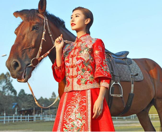 匠心啟航閱讀秀禾服新娘禮服中式婚禮禮服圖片