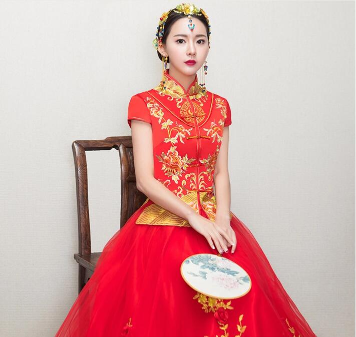 匠心啟航閱讀新娘禮服中式婚禮禮服圖片