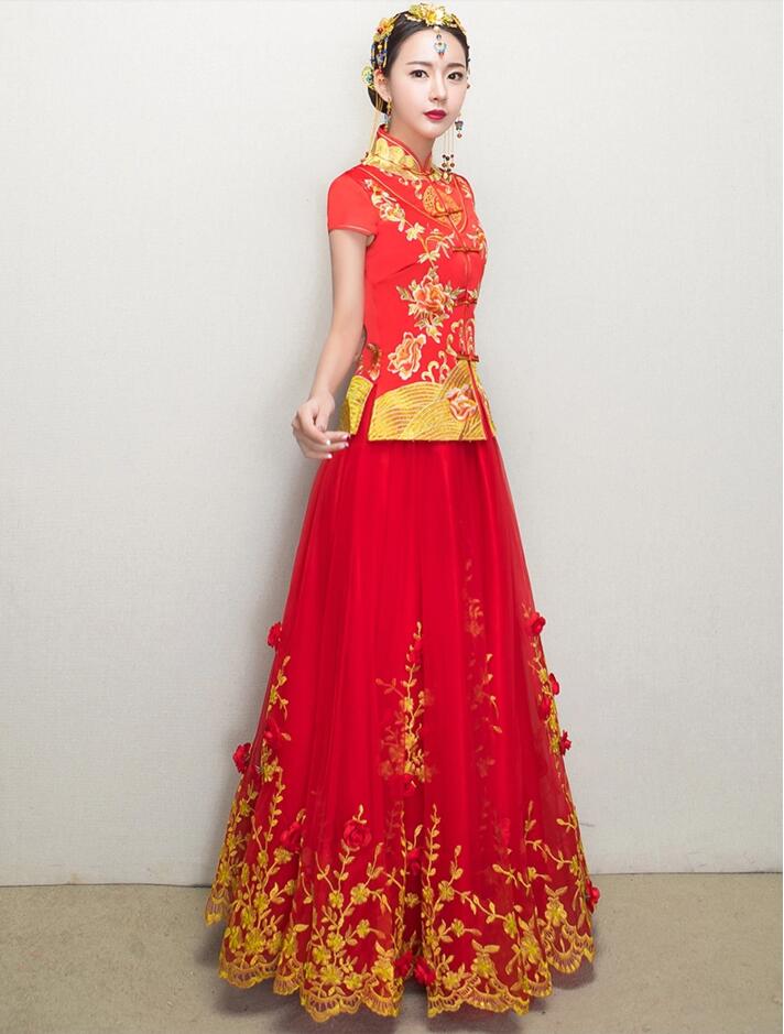 匠心啟航閱讀新娘禮服中式婚禮禮服圖片