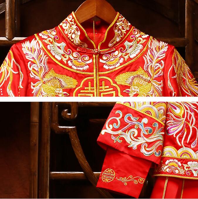 匠心啟航閱讀秀禾服刺繡裙褂中式禮服