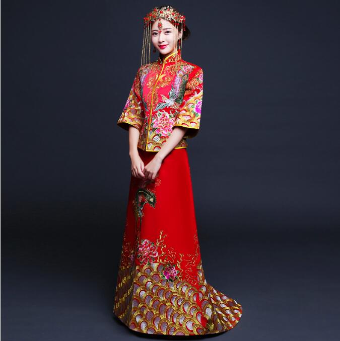 匠心啟航閱讀刺繡秀禾服中式禮服