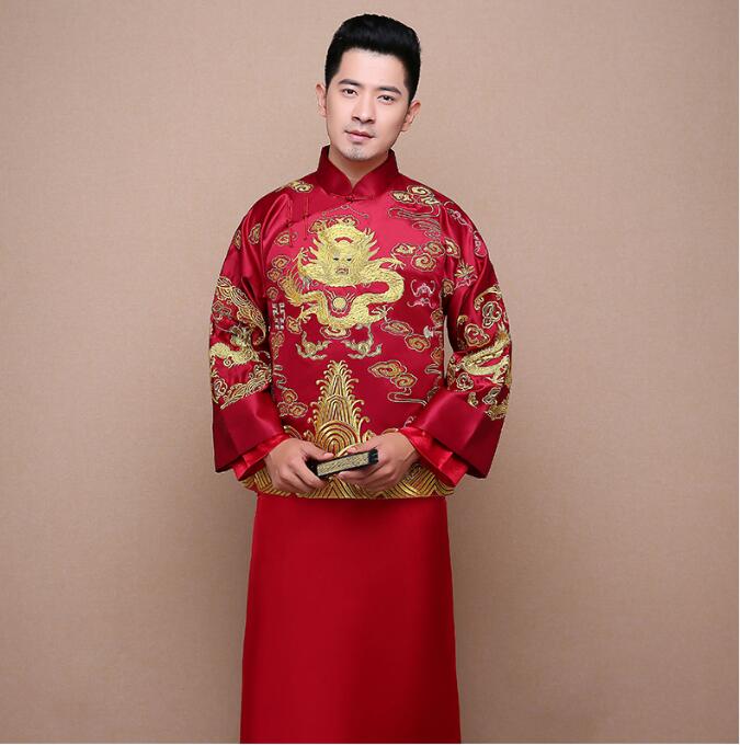 秀禾服男裝新郎服馬褂袍中式禮服