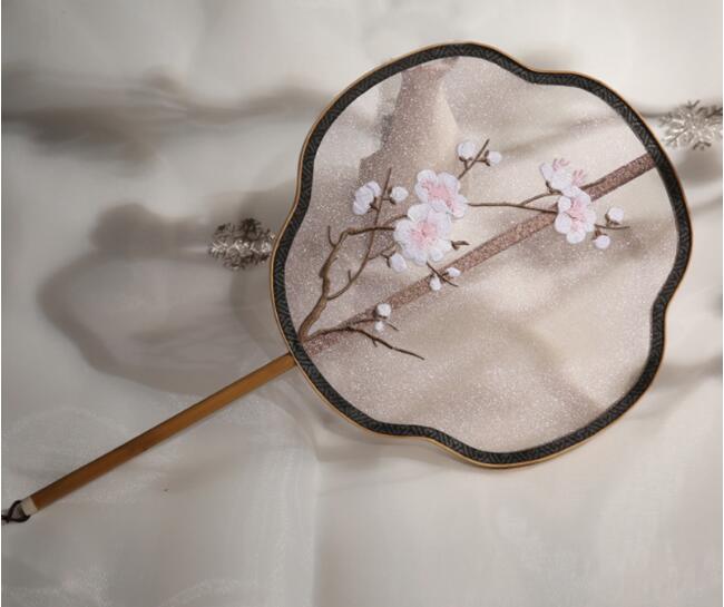 匠心啟航閱讀玉竹柄刺繡宮扇