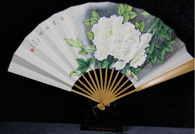 匠心啟航閱讀手繪折扇