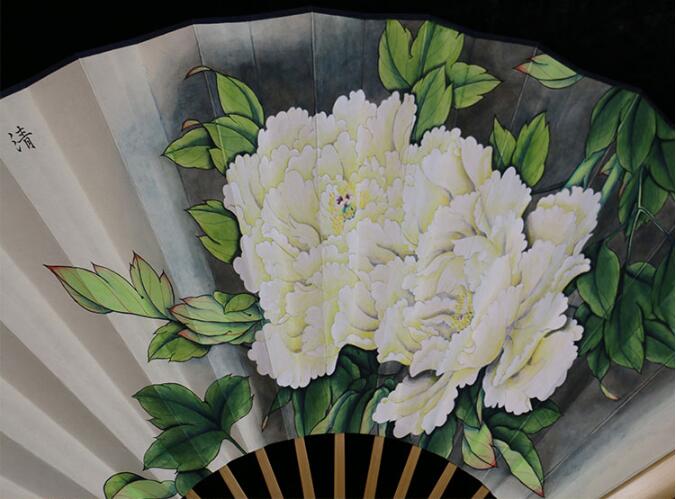 匠心啟航閱讀手繪折扇