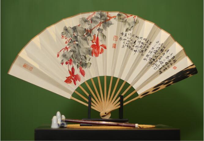 匠心啟航閱讀手繪折扇