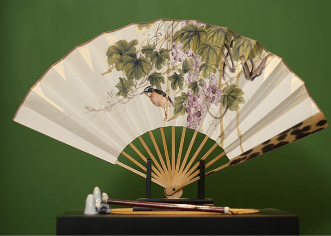 匠心啟航閱讀手繪折扇