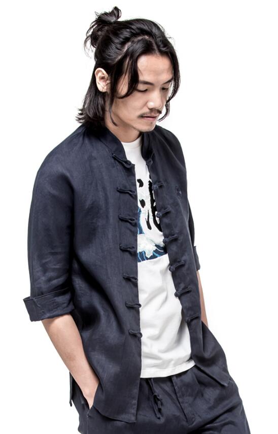 匠心啟航閱讀復(fù)古刺繡男士唐裝