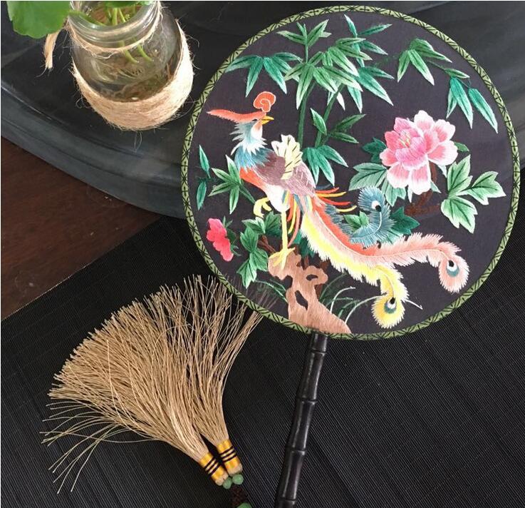 雙面蘇繡真絲小團扇