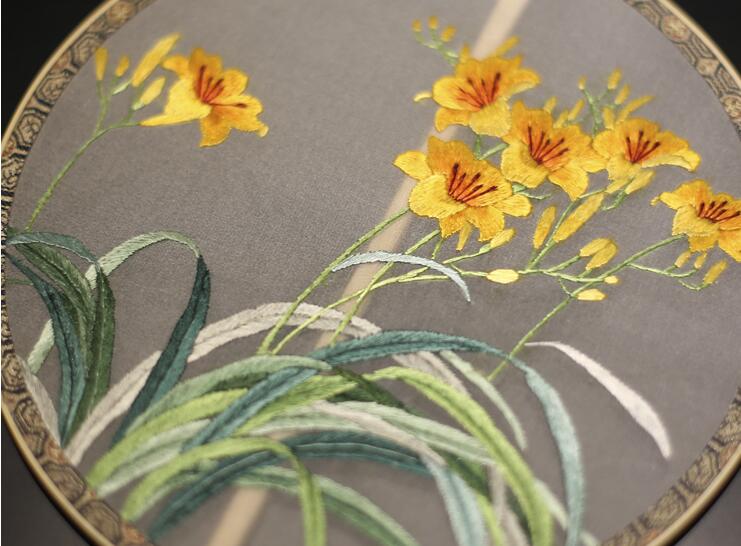 匠心啟航閱讀手工刺繡真絲團(tuán)扇