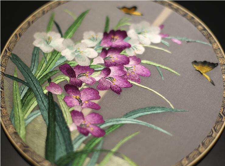 匠心啟航閱讀刺繡真絲團(tuán)扇