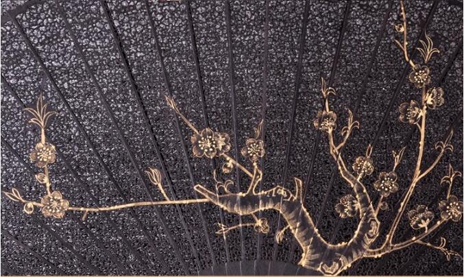 匠心啟航閱讀烏木扇雕刻拉花折扇