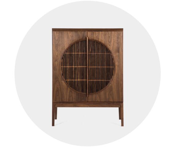 黑胡桃家具璞木禪意中式柜子。