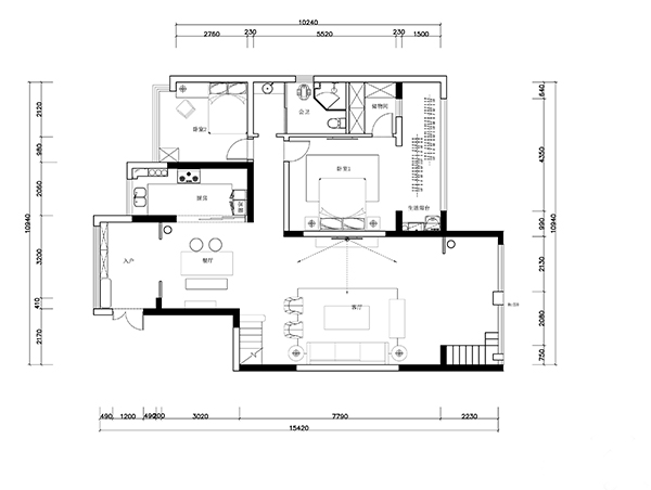 新中式裝修設計圖，會舍裝修設計圖