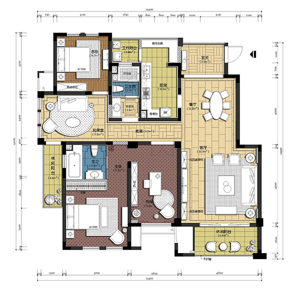 新中式裝修，會(huì)舍裝修設(shè)計(jì)(四)