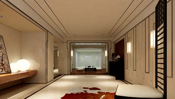 新中式裝修設(shè)計，會舍裝修設(shè)計圖（一）