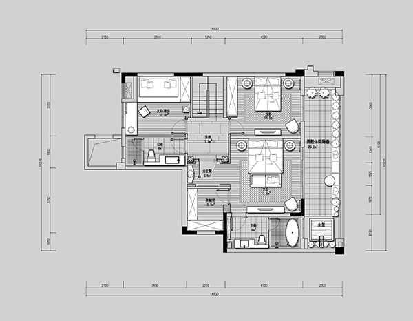 新中式會(huì)舍裝修設(shè)計(jì)樣板圖
