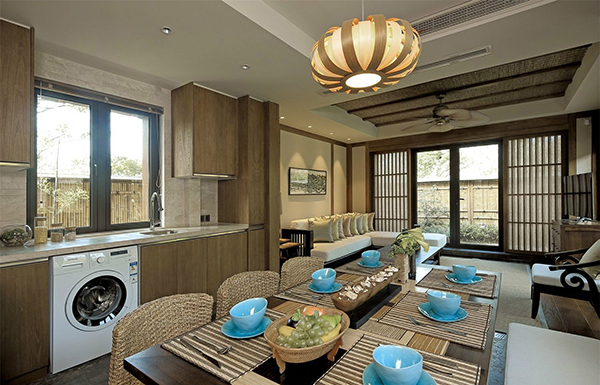 新中式裝修設(shè)計，會舍裝修設(shè)計圖(五)