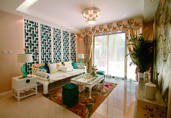 淡菜琉璃新中式裝修風(fēng)格的會舍設(shè)計圖