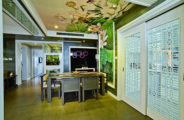 會舍荷塘月色風格的裝修設計，新中式裝修設計