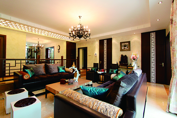 中天花園，簡(jiǎn)約新中式家裝別墅樣板房