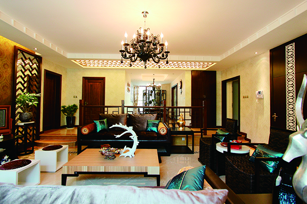 中天花園，簡(jiǎn)約新中式家裝別墅樣板房