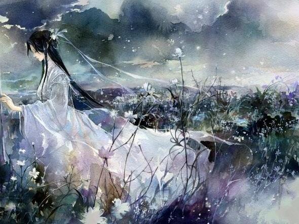 白衣女子，傾城傾國