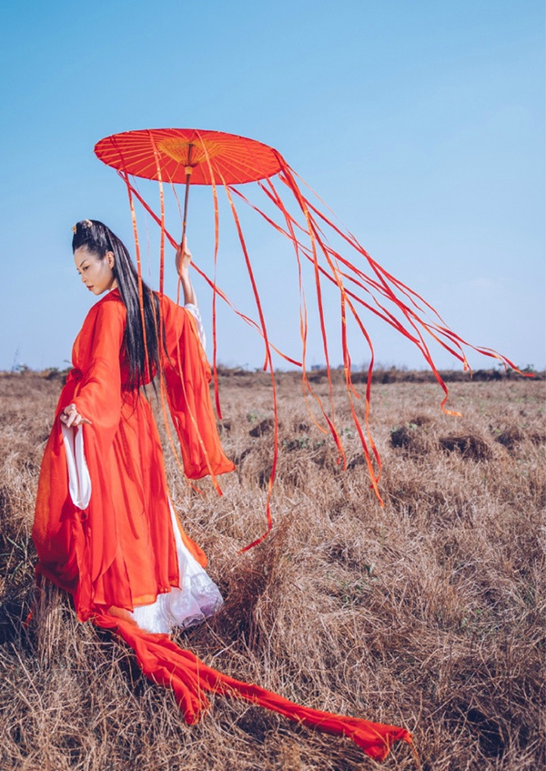 魏晉風(fēng)漢服 交領(lǐng)褥裙大袖衫