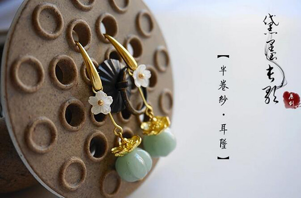 天然東陵玉耳墜 匠心啟航閱讀耳飾