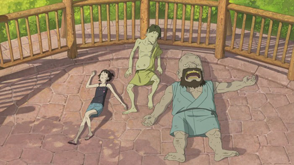 動漫圖片，《給桃子的信》女主與三只妖怪